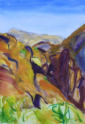 High Atlas 1, 7"x11", Watercolour