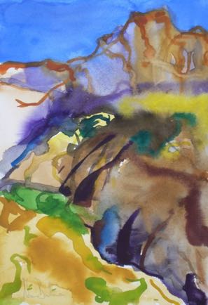 High Atlas 3, 7"x11", Watercolour