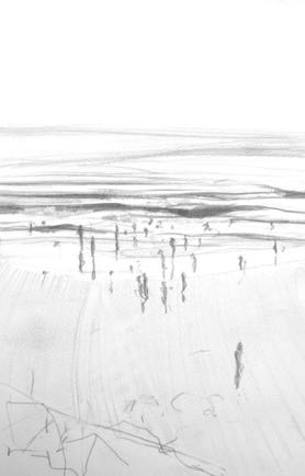 Beach Sid Ifni, 7"x11", Graphite