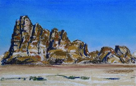 Seven pillars of wisdom,
pastel on paper, 10cm x 18cm Seven pillars of wisdom,
pastel on paper, 10cm x 18cm