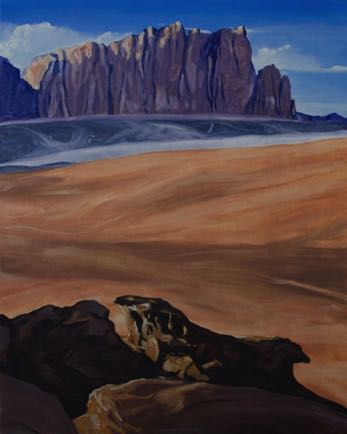 Water mountain from the east,
Oil on Linen,
76m x 61cm Water mountain from the east,
Oil on Linen,
76m x 61cm