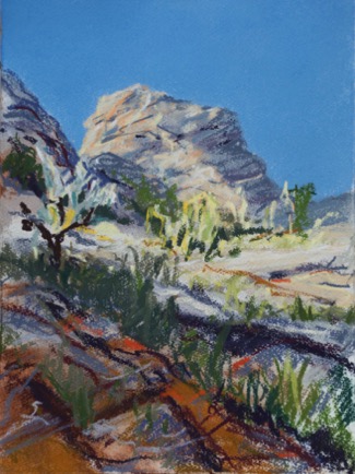 Bare outcrop in Isalo Mountains
Pastel on Paper, 37cm x 28cm