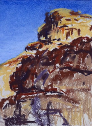 Jebel Barrah,
pastel on paper, 18cm x 12cm