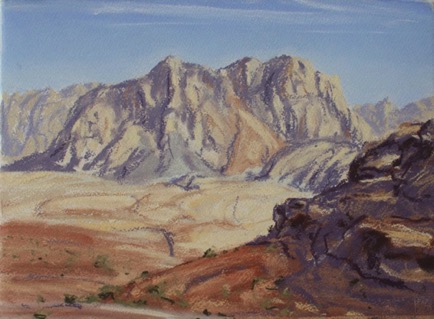 Beginning of the White Desert,
pastel on paper, 28cm x 37cm