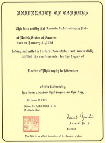 PhD Certificate