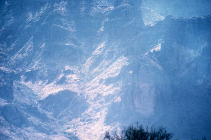 Supposed sculpture in Superstition Mountains, Arizona