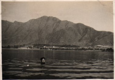 Ralph swimming in lake