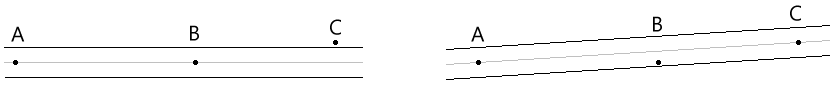 A centred strip can be moved so as to make an alignment