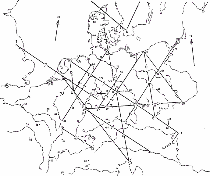 Karte linien deutschland Ley