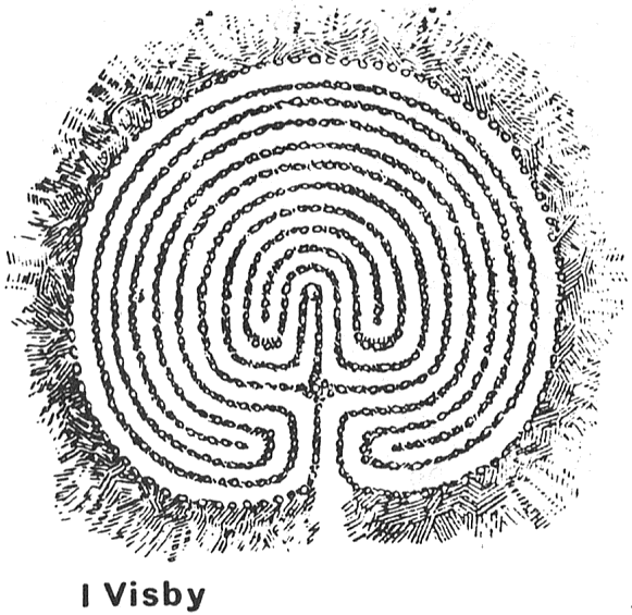 Stone labyrinth at Visby, Gotland