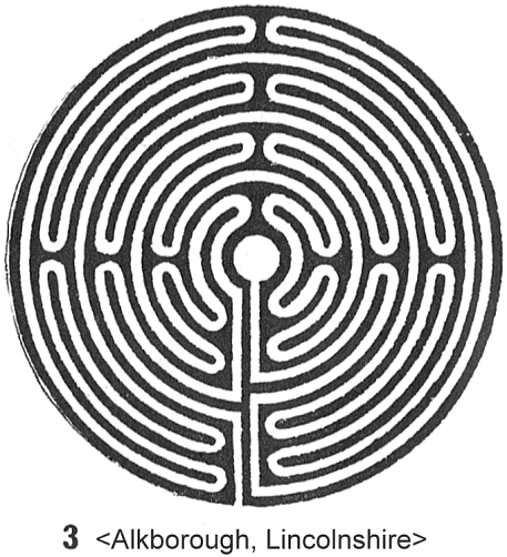 Turf labyrinth at Alkborough, Lincolnshire