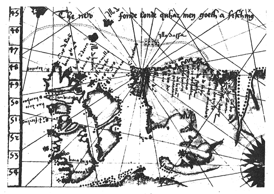 Portolano map of Newfoundland