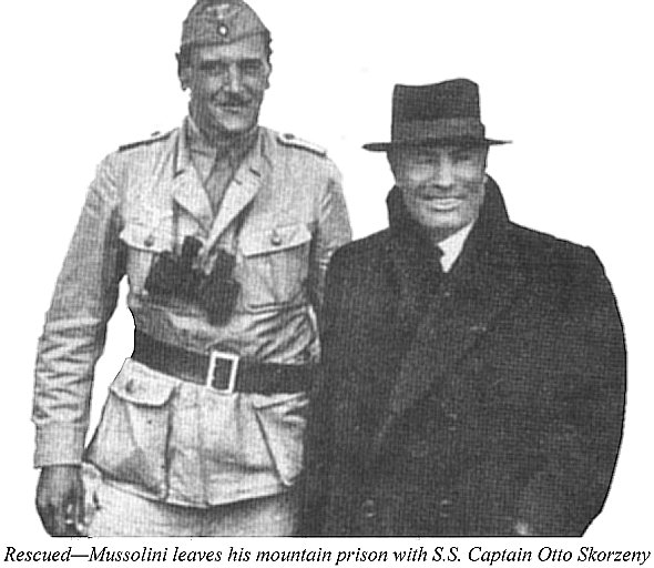 Photo of Mussolini and Otto Skorzeny