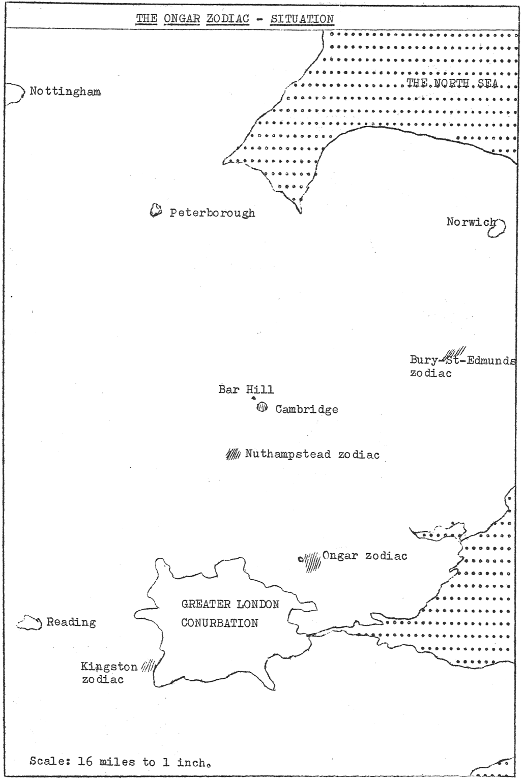 Situation of the Ongar zodiac