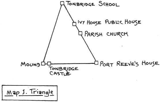 Triangle formed by tunnels