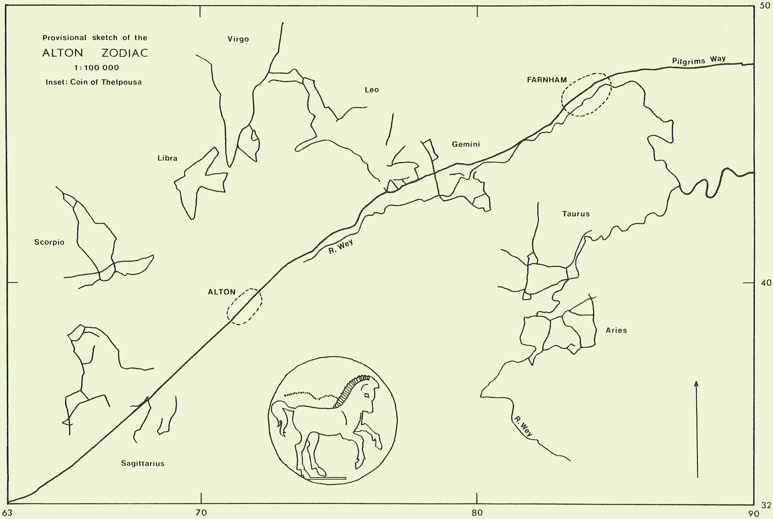 Map of the Alton zodiac