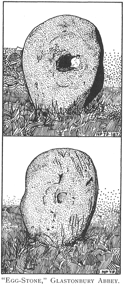 Two views of the Glastonbury egg stone