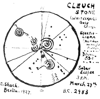 Mann’s original sketch of the Cleuch stone