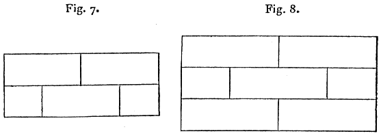 Deux figures: parties d’un mur en brique