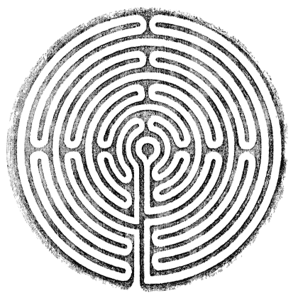 Plan of Alkborough turf maze, by Miss Hatfield, 1816