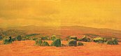 Infrared photo of stone circle at Moel Tŷ Uchaf