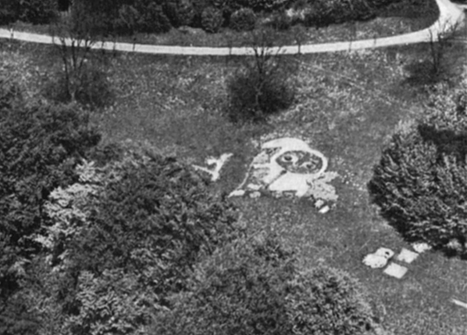 Aerial photograph of Lethbridge’s excavation taken in 1955